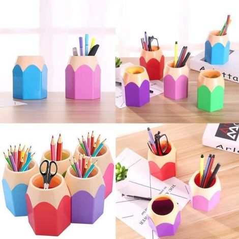 Ensemble de 5 pièces de porte-crayon et porte-crayon, porte-crayon multicolore, stylo de couleur créatif et porte-crayon