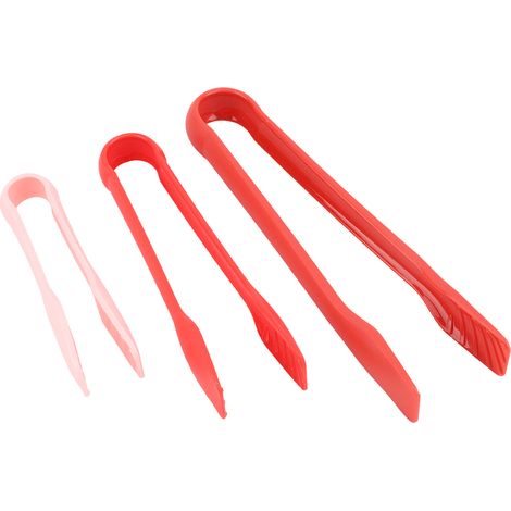 3-teiliges Set multifunktionaler Brotzangen aus Kunststoff für die heimische Bäckerei (Rot) (1/5)