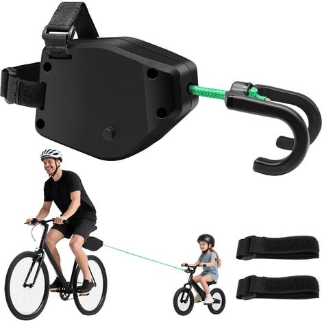 Fahrrad-Abschleppseil für Kinder, einziehbar, 2,5m, schwarz (1/5)