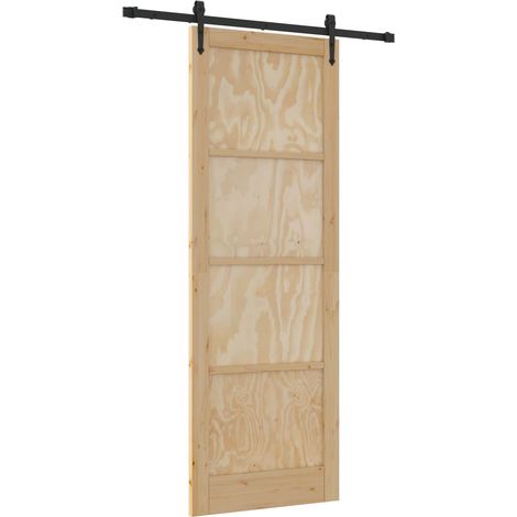 Sliding Door ORKDAL Natural 83 x 232 cm Solid Pine Wood vidaXL