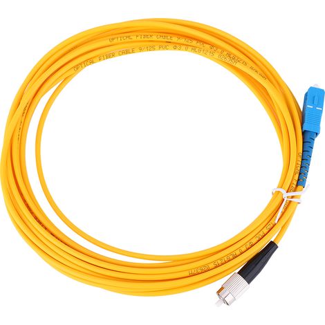 5 Stück Glasfaser-Jumperkabel SC auf FC, Singlemode-Kern, 5 m, für Kommunikationssysteme (1/5)