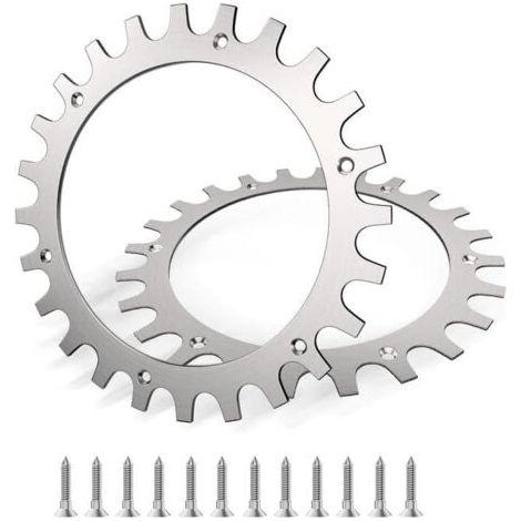 Meules en acier inoxydable de qualité supérieure pour tondeuses Worx Landroid S/M. Épaisseur de 2,5 mm pour une meilleure adhérence polies et ébavurées diamètre : 205 mm. (1/4)