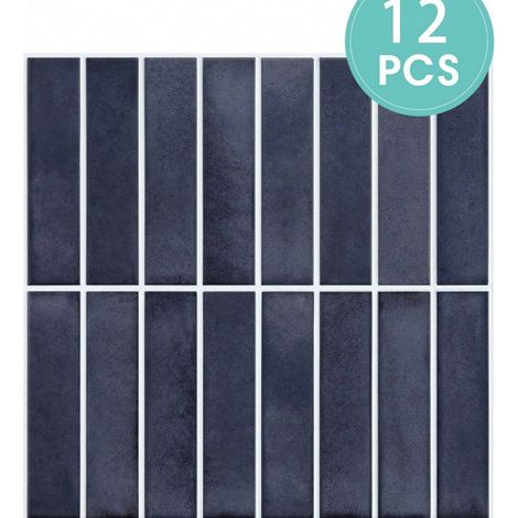 Carrelage mural et de sol en céramique, 12 pièces Carrelage mural décoratif autocollant, imperméable et résistant à l'huile SCQ1741-2（30x30cm） (1/5)