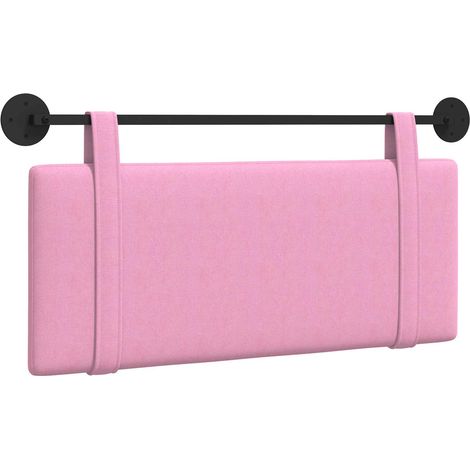 Hanging Headboard Pink Fabric vidaXL