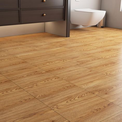 Marron Bois Dalle PVC Sol 35 Pièces Autocollant de Sol Marron 30x30cm Stickers Effet Bois pour Salle de Bain Salon Balcon Cuisine Carrelage Adhesif Revetement Antidérapant Bureau (1/5)