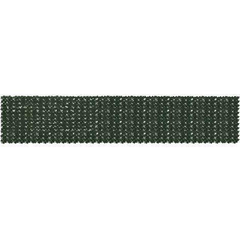 Pantalla de balcón con hojas Verde oscuro 500 x 100 cm