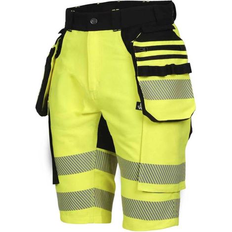 Bermuda de Travail Haute Visibilité Gala - Taille 54 - Jaune Fluo - Résistant et Confortable - D-Work (1/5)