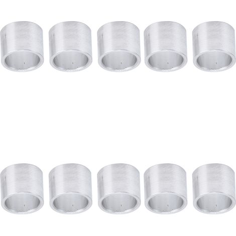 Lot de 10 entretoises rondes non filetées en alliage d'aluminium, diamètre extérieur 10 mm x 8 mm (1/5)