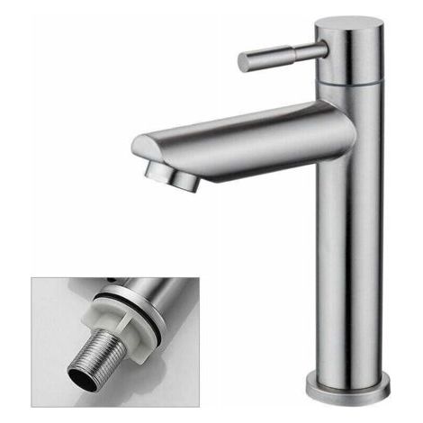 Jalleria – Robinet mélangeur lavabo eau froide – Cuivre durable finition chromée – Cartouche céramique sans plomb – Débit 9 l/min (1/4)