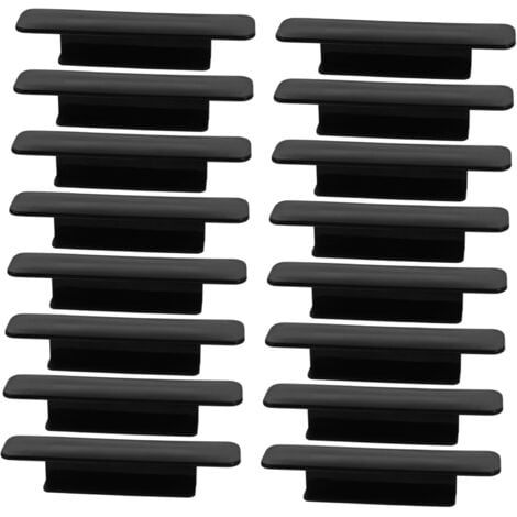 16 Pièces Poignées Adhésives Noires pour Meubles Lot Perçage Installation Facile Forte Adhérence pour Portes Coulissantes Armoires et Surfaces Variées (1/5)
