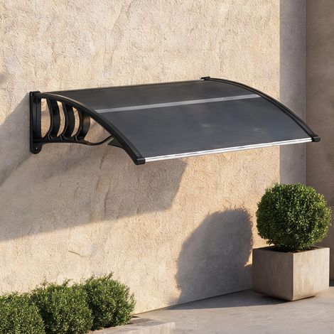 Store banne coloris noir en polycarbonat 100 x 75 x 23 cm (1/5)
