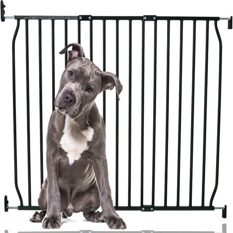 Bettacare Eco Screw Fit Pet Gate, Black, 100cm - 110cm, Screw Fitted Dog Gate, Safety Gate for Puppy