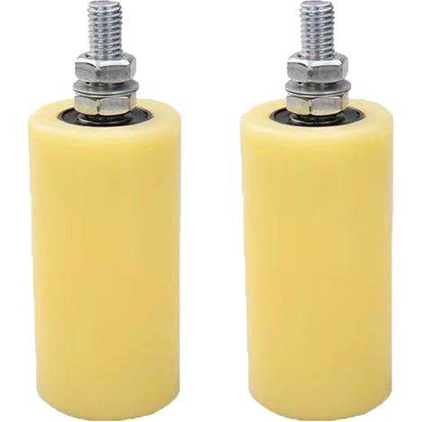 2 pcs Rouleau de guidage pour portail coulissant, ensemble de support de rail en nylon pour porte coulissante robuste pour garage de jardin à domicile (50 x 10 mm) (1/5)