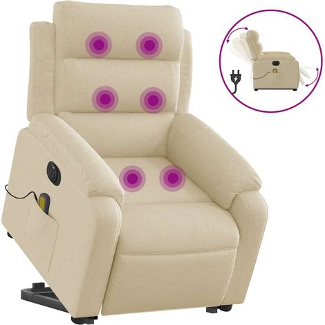Maison Exclusive - Elektrischer Massagesessel mit Aufstehhilfe Cr