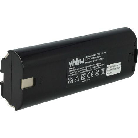 vhbw Batterie remplacement pour Makita 7033 pour outil électrique (3000 mAh, NiMH, 7,2 V)