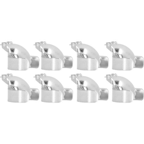8er-Pack Kerzenlöscher, automatisch, mit Metallclip, Docht, Flamme, silberfarben (1/5)