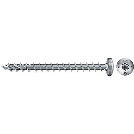 fischer PowerFast II - Vite per truciolato PTF 4,5 x 50 (300 pezzi) con filettatura completa, testa bombata con stella interna, vite per lavorazione del legno, riduce la resistenza alle viti e il (1/2)