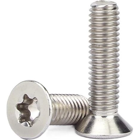 50 vis à tête fraisée hexagonale Torx en acier inoxydable 304, longueur 3-25 mm, GB2673 (8 M1.6