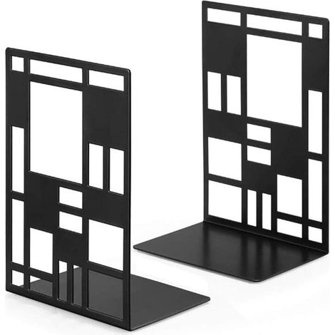 1 Paires Serre Livre- 10x16.4x12cm, Noir (1/5)