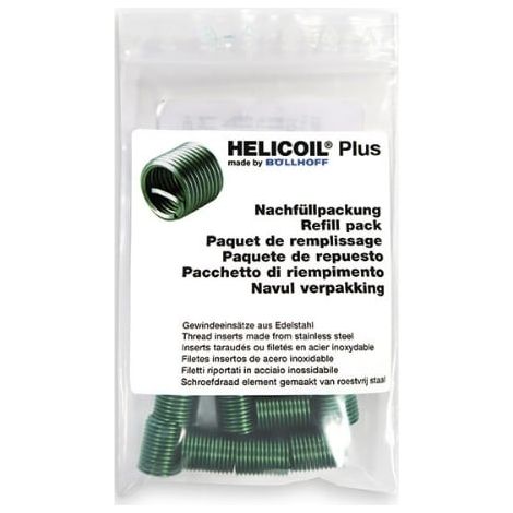 Sachet Réassort de 10 HELICOIL® + Free Running M14X8.4D Pas 125 Inox