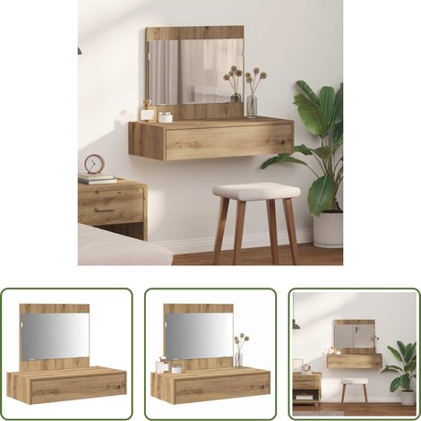 Coiffeuse moderne - Table de Toilette Marron 83 x 40 x 70 cm Bois d'ingénierie (1/5)