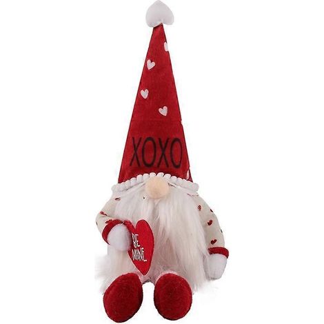 Décorations de table pour la Saint-Valentin : gnome en peluche, cœur et fleur, lutin scandinave, figurines de nains suédois, figurines de lutins ... (1/5)