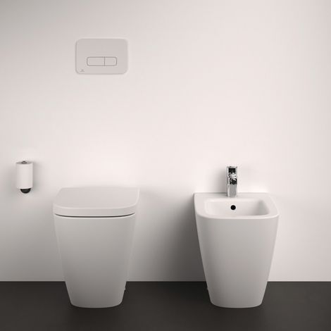 Ideal Standard I.Life S wc+bidet+sedile a terra bianco lucido codice prod: T532801+ T459401 + T459501