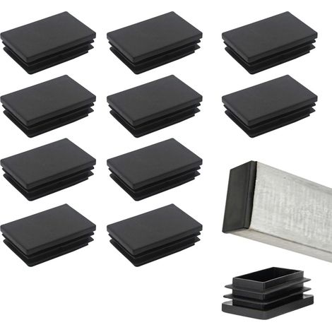 16 tappi terminali per tubi quadrati da 60x40 mm, tappi terminali quadrati in plastica PE, tappi terminali per gambe di sedie, tappi terminali per tubi quadrati per tubi metallici, sedie, divani, tavo
