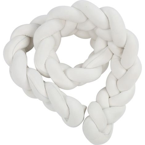 Tour de lit bébé, barrière de lit pour nourrisson, coussin moelleux à nœuds, protection latérale de lit bébé WL008‑2M‑10 (1/5)