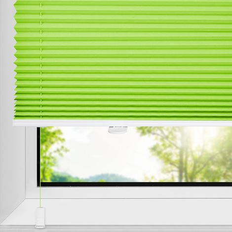 Allesin Store plissé Klemmfix sans perçage, Vert, 70 × 120 cm, Protection de la Vie privée, Protection Solaire, Stores intérieurs pour Fenêtre & Porte, Décoration Moderne pour Chambre (1/4)