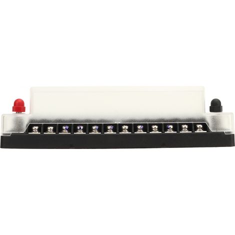 12-fach 12V Sicherungskasten mit PC-Staubschutzkappe, Edelstahl-Schraubsicherungsblockhalter für Auto, Boot, Wohnmobil, 32V (1/5)