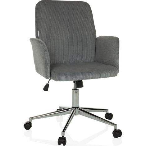 Bürostuhl / Drehstuhl / Schalenstuhl SOLAO CORD Stoff grau hjh OFFICE