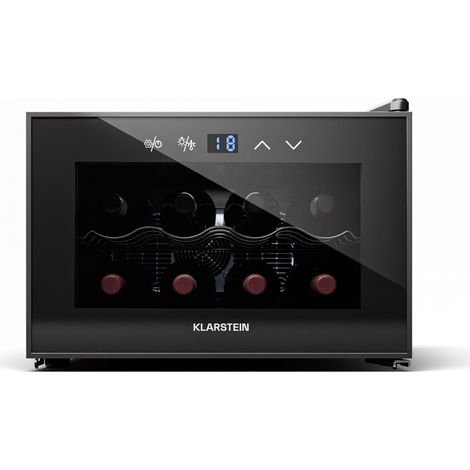 Klarstein Shiraz 8 Slim Uno nevera para vino 8 botellas 8 - 18 °C Control táctil