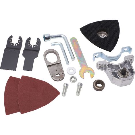 Adaptateur pour meuleuse d'angle, lame oscillante, kit d'outils multifonctions pour le meulage du bois et du métal (1/5)