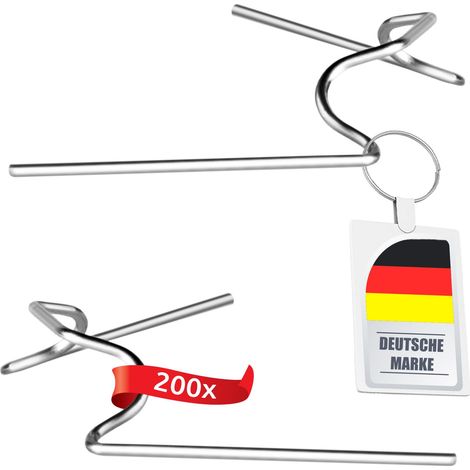 200x Gewächshaus-Klammern Befestigungsklammern Zubehör Gewächshaus Edelstahl (1/4)