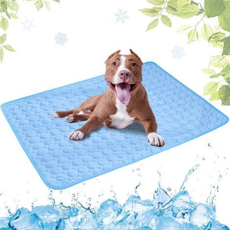 Tapis rafraîchissant pour animaux de compagnie. tapis rafraîchissant portable pour l'été (bleu. 55 x 75 cm) (1/5)