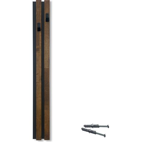 Gruccia appendiabiti in legno Lamele 98cm modulo 12cm marrone (1/5)