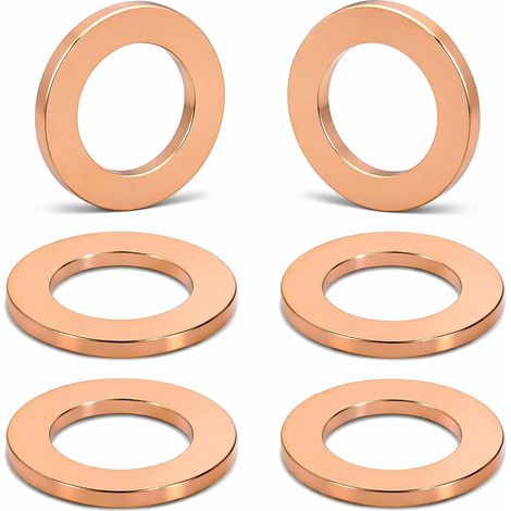 6 Pièces Joints en Cuivre Pur M8x16x2.0mm pour Joint Injecteur 1.6 HDI (1/5)