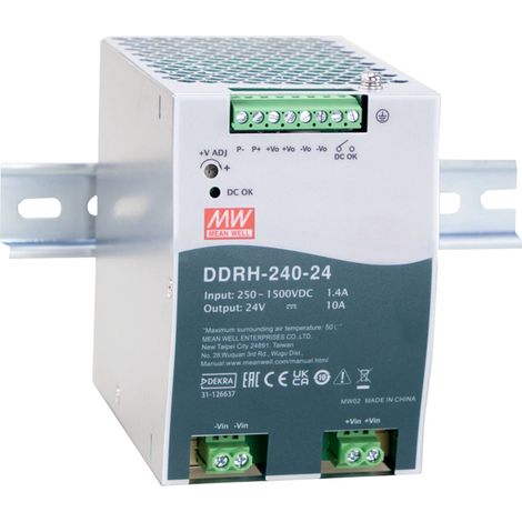[NEUWERTIG] B-Ware Mean Well Dc/Dc Wandler Netzteil Hutschienen 12 V 200 W Ddrh 240 12 Din Rail27