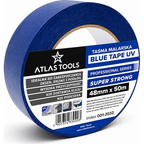 Nastro adesivo di mascheratura blu Atlas Tools PRO super resistente ai raggi UV per 14 giorni, 38 mm/50 m (1/5)