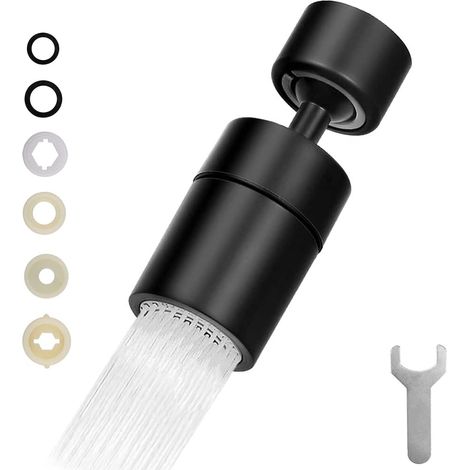 Flexible Extension Tap with 4 Conversion Nets, 720° Rotatable Sprayer, Anti-Splash Washing Up Gods, for Kitchen, Bathroom, Balcony (1/5)