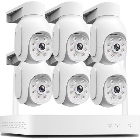 Système de caméra de sécurité à domicile Caméra de Surveillance vidéo sans fil 3MP avec système de vidéosurveillance Wifi NVR ensemble de caméra IP PTZ de sécurité enregistrement Audio Kit de maison e (1/5)