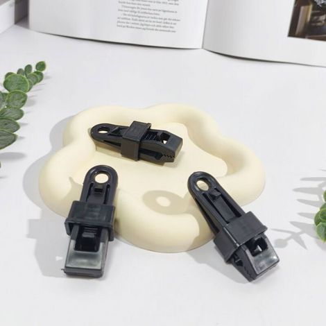 Paquet de 12 Clips de bâche robustes pour auvent de tente extérieure, Clips de tente extérieure pour fixer les bâches, pare-soleil de voiture, piscine-Chrom (1/5)