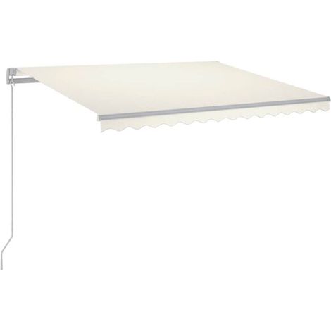 Auvent Rétractable Manuel avec LED 300x250cm Crème - Protection Solaire Terrasse Jardin-x (1/5)