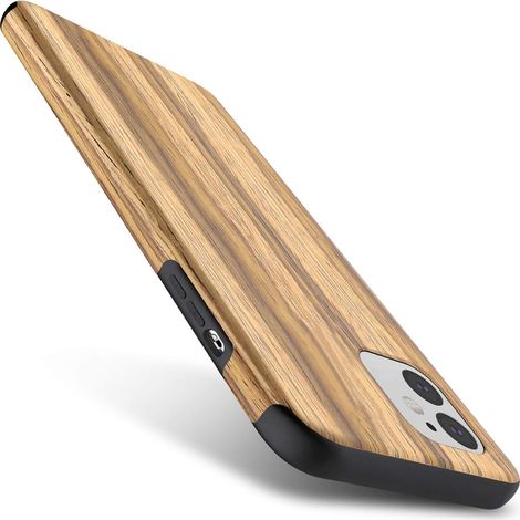 CUSTODIA IN SILICONE E LEGNO PER APPLE IPHONE 12 MINI 5.4"" DI ALTA QUALITÀ (1/5)