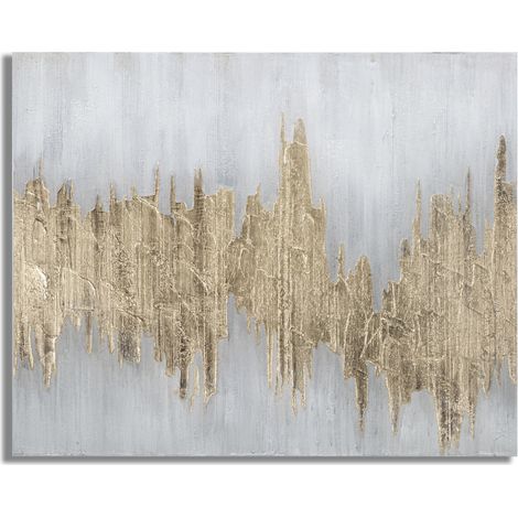 Dipinto su tela Goldage line-art figura femminile con fiori 100x80 cm (1/5)
