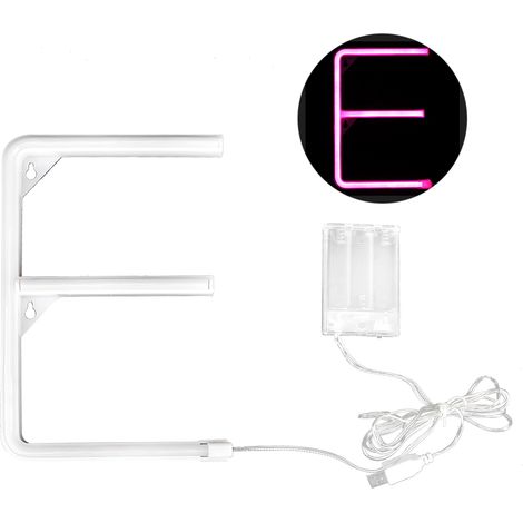 Lumière LED Lettre E Unique Stylish Rose Décoration Fête Mariage Maison Lumière Décorative (1/5)
