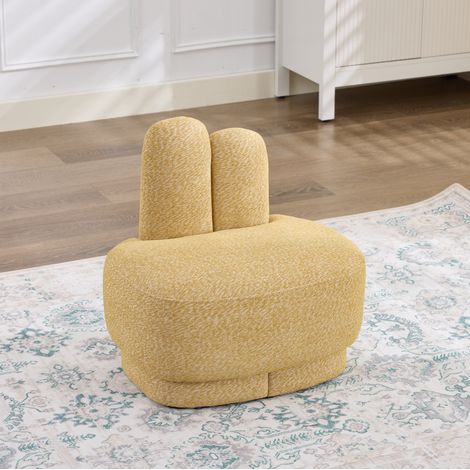 Puf conejo amarillo con orejas, 54 x 41,5 x 54 cm, 120 kg, HAVRYA (1/5)