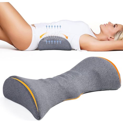 Almohada de espuma viscoelástica para el alivio del dolor lumbar, cojín de apoyo para la espalda para la cama, soporte para la cintura, cojín de apoyo (1/5)