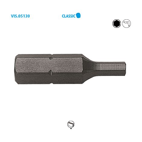 Embout de vissage série 1/4" 5 x 25 mm - 6 pans - 51305 - Leman (1/2)